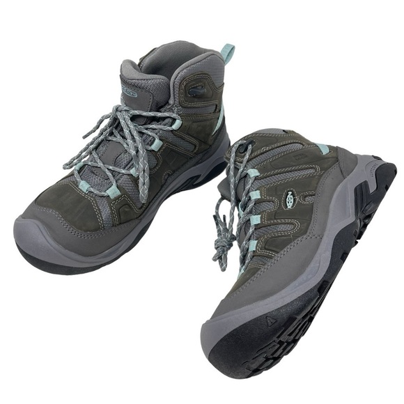 Keen Womens size 9 Circadia Mid Hiking Boots Lace Up Waterproof Steal Gray New - Picture 8 of 11